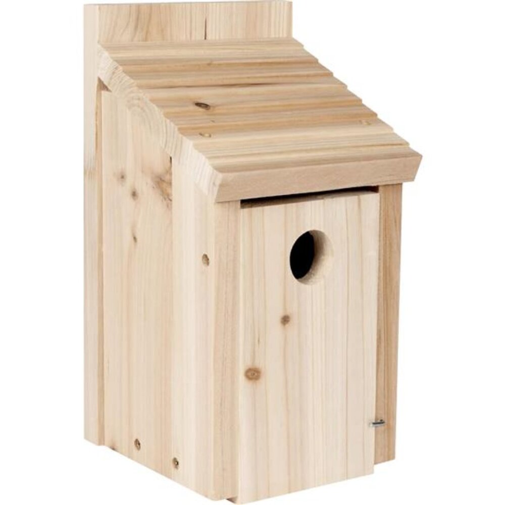 Cedar Bird Houses for Outside, Predator-Proof 1 3/8" Entry Hole-Blue Bird Houses